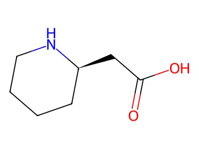 (R)-2-(Piperidin-2-yl)acetic acid structure
