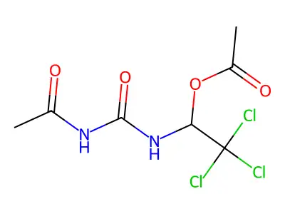 Urea, 1-(1-acetoxy-2,2,2-trichloroethyl)-3-acetyl- structure