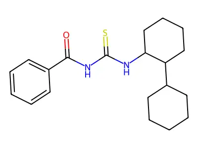 Urea, 1-benzoyl-3-(o-bicyclohexyl)-2-thio- structure