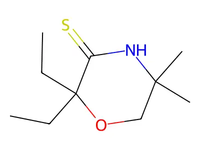 3-Thiomorpholinone, 2,2-diethyl-5,5-dimethyl- structure