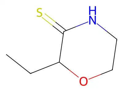 2-Ethyl-5,6-dihydro-2H-1,4-oxazine-3-thiol structure