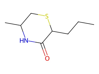 5-Methyl-2-propyl-5,6-dihydro-2H-1,4-oxazine-3-thiol structure