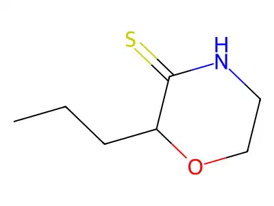 2-Propyl-5,6-dihydro-2H-1,4-oxazine-3-thiol structure
