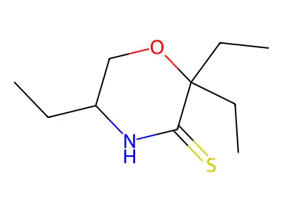 3-Thiomorpholinone, 2,2,5-triethyl- structure