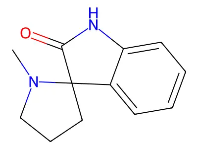 Spiro(indoline-3,2'-pyrrolidin)-2-one, 1'-methyl- structure