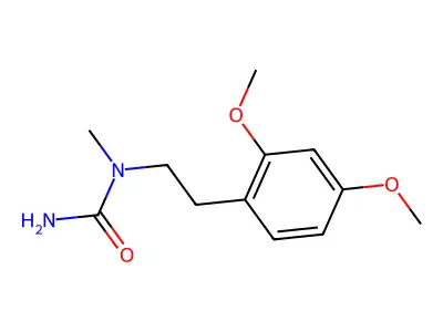 Urea, N-(2,4-dimethoxyphenethyl)-N-methyl- structure