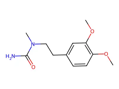 Urea, N-(3,4-dimethoxyphenethyl)-N-methyl- structure