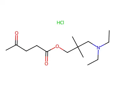 Valeric acid, 4-oxo-, 3-(diethylamino)-2,2-dimethylpropyl ester, hydrochloride structure
