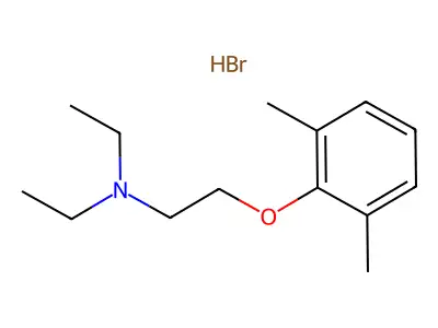 Triethylamine, 2-(2,6-xylyloxy)-, hydrobromide structure