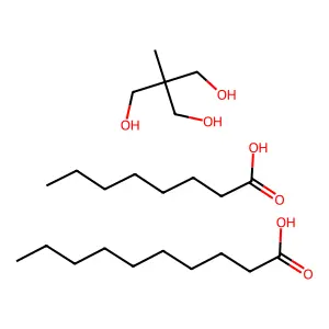 Decanoic acid, ester with 2-(hydroxymethyl)-2-methyl-1,3-propanediol octanoate structure