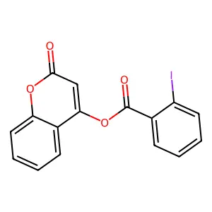2-oxo-2H-chromen-4-yl 2-iodobenzoate structure