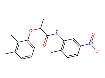 2-(2,3-dimethylphenoxy)-N-(2-methyl-5-nitrophenyl)propanamide structure