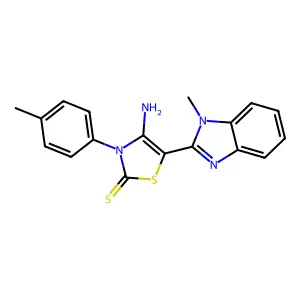 4-amino-5-(1-methyl-1H-benzimidazol-2-yl)-3-(4-methylphenyl)-1,3-thiazole-2(3H)-thione structure