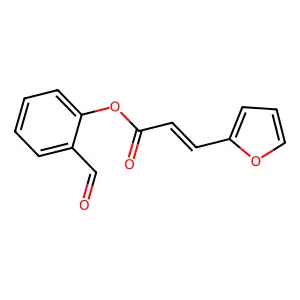 2-formylphenyl (2E)-3-(2-furyl)prop-2-enoate structure