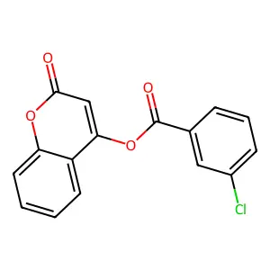 2-oxo-2H-chromen-4-yl 3-chlorobenzoate structure