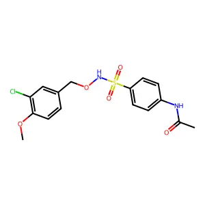 N-[4-[(3-chloro-4-methoxyphenyl)methoxysulfamoyl]phenyl]acetamide structure
