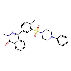 2-Methyl-4-[4-methyl-3-(4-phenylpiperazin-1-yl)sulfonylphenyl]phthalazin-1-one structure
