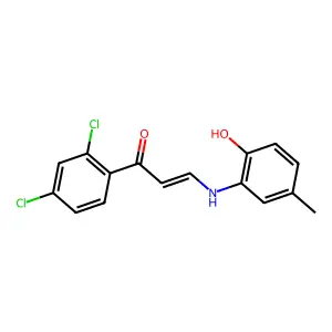 (E)-1-(2,4-dichlorophenyl)-3-(2-hydroxy-5-methylanilino)prop-2-en-1-one structure