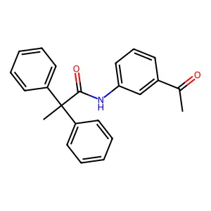 N-(3-acetylphenyl)-2,2-diphenylpropanamide structure