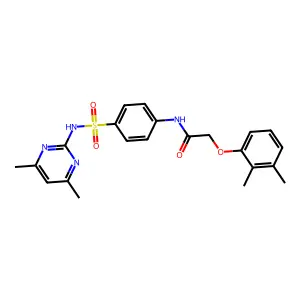 2-(2,3-dimethylphenoxy)-N-[4-[(4,6-dimethylpyrimidin-2-yl)sulfamoyl]phenyl]acetamide structure
