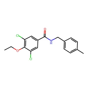 3,5-dichloro-4-ethoxy-N-[(4-methylphenyl)methyl]benzamide structure