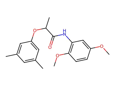N-(2,5-dimethoxyphenyl)-2-(3,5-dimethylphenoxy)propanamide structure