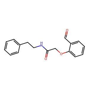 2-(2-formylphenoxy)-N-(2-phenylethyl)acetamide structure