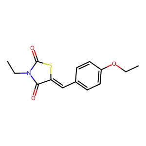 (5E)-5-(4-ethoxybenzylidene)-3-ethyl-1,3-thiazolidine-2,4-dione structure