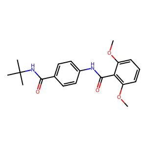 N-[4-(tert-butylcarbamoyl)phenyl]-2,6-dimethoxybenzamide structure