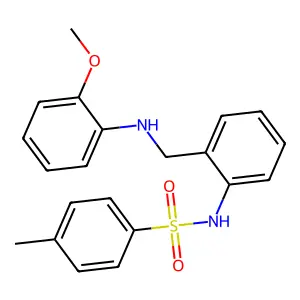 N-[2-[(2-methoxyanilino)methyl]phenyl]-4-methylbenzenesulfonamide structure