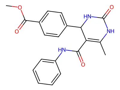 methyl 4-(6-methyl-2-oxo-5-(phenylcarbamoyl)-1,2,3,4-tetrahydropyrimidin-4-yl)benzoate structure