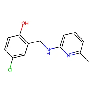 4-Chloro-2-{[(6-methylpyridin-2-yl)amino]methyl}phenol structure