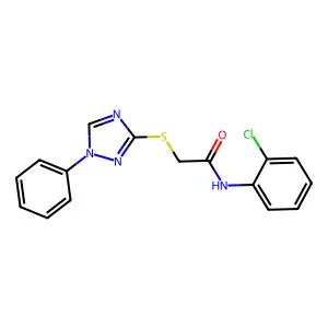 N-(2-chlorophenyl)-2-[(1-phenyl-1,2,4-triazol-3-yl)sulfanyl]acetamide structure