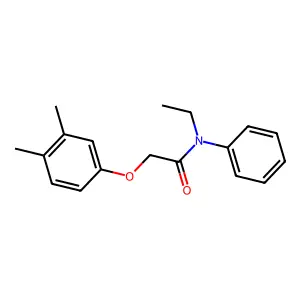 2-(3,4-dimethylphenoxy)-N-ethyl-N-phenylacetamide structure