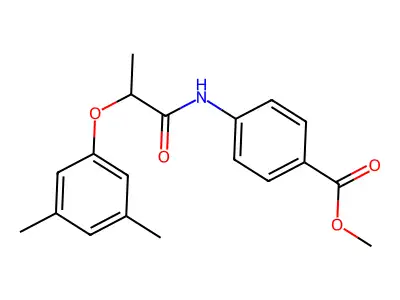 Methyl 4-[2-(3,5-dimethylphenoxy)propanoylamino]benzoate structure