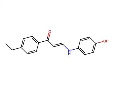 (E)-1-(4-ethylphenyl)-3-(4-hydroxyanilino)prop-2-en-1-one structure