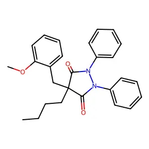 4-Butyl-4-(2-methoxybenzyl)-1,2-diphenylpyrazolidine-3,5-dione structure