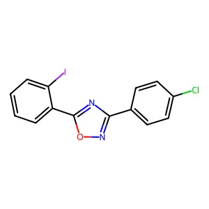 3-(4-Chlorophenyl)-5-(2-iodophenyl)-1,2,4-oxadiazole structure
