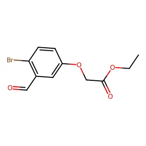 Ethyl 2-(4-bromo-3-formylphenoxy)acetate structure