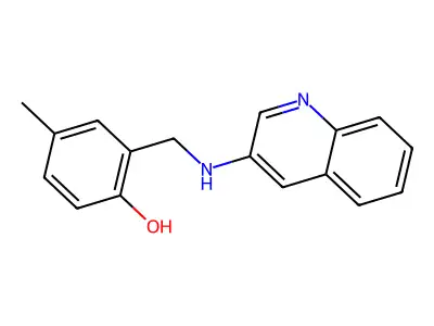 4-Methyl-2-[(quinolin-3-ylamino)methyl]phenol structure