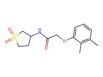 2-(2,3-dimethylphenoxy)-N-(1,1-dioxothiolan-3-yl)acetamide structure
