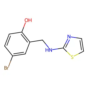 4-Bromo-2-[(1,3-thiazol-2-ylamino)methyl]phenol structure