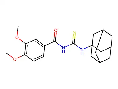 N-(1-adamantylcarbamothioyl)-3,4-dimethoxybenzamide structure