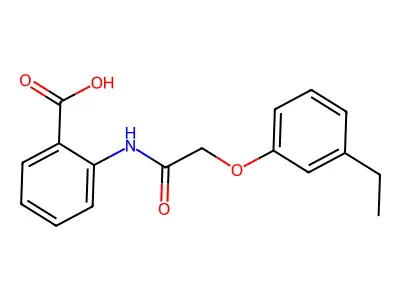 2-{[(3-Ethylphenoxy)acetyl]amino}benzoic acid structure