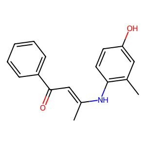 3-(4-Hydroxy-2-methylanilino)-1-phenylbut-2-en-1-one structure