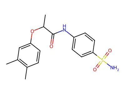 2-(3,4-dimethylphenoxy)-N-(4-sulfamoylphenyl)propanamide structure