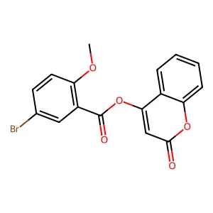 2-oxo-2H-chromen-4-yl 5-bromo-2-methoxybenzoate structure