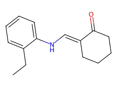 2-{[(2-Ethylphenyl)amino]methylene}cyclohexanone structure
