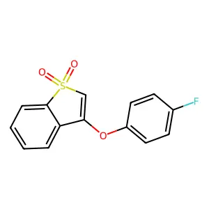 1,1-Dioxido-1-benzothien-3-yl 4-fluorophenyl ether structure