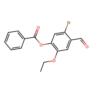 5-Bromo-2-ethoxy-4-formylphenyl benzoate structure